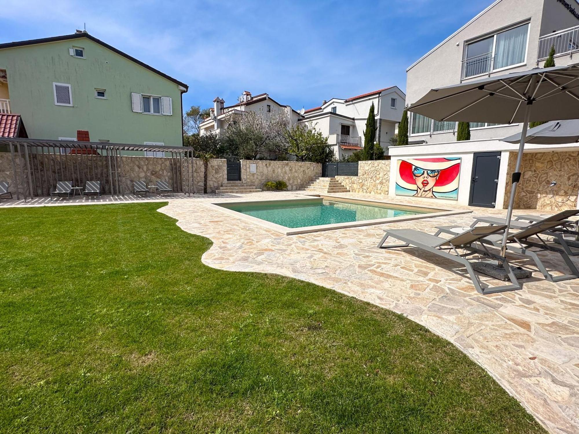 Apartment Baska Mit Poolarea - Krk, Kroatien Dış mekan fotoğraf